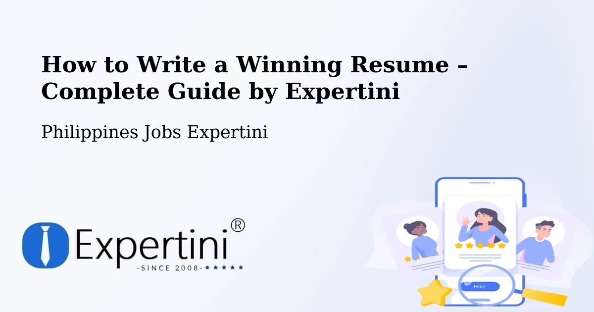 Resume Writing Guide for Job Seekers – Basag - Basag, Philippines Jobs Expertini